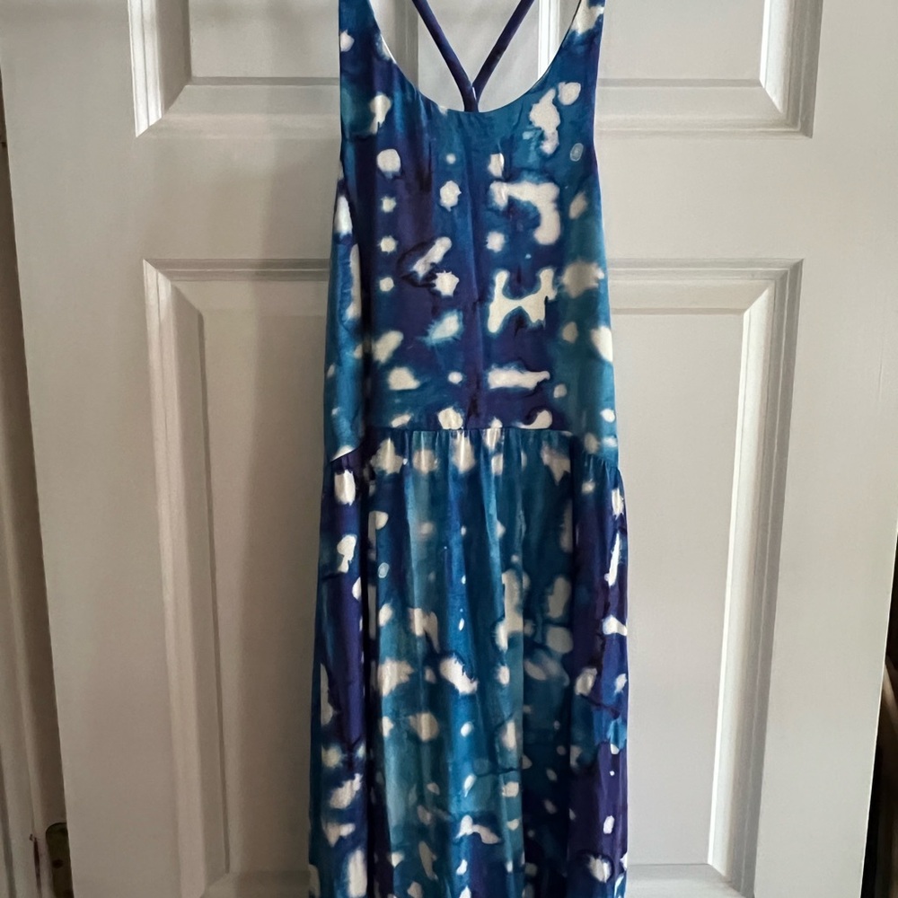 Cynthia Rowley Blue and White Patterned Dress